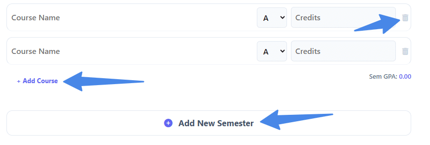 how to use gpa calculator