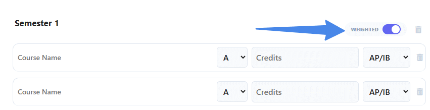 High-School-GPA-Calculator